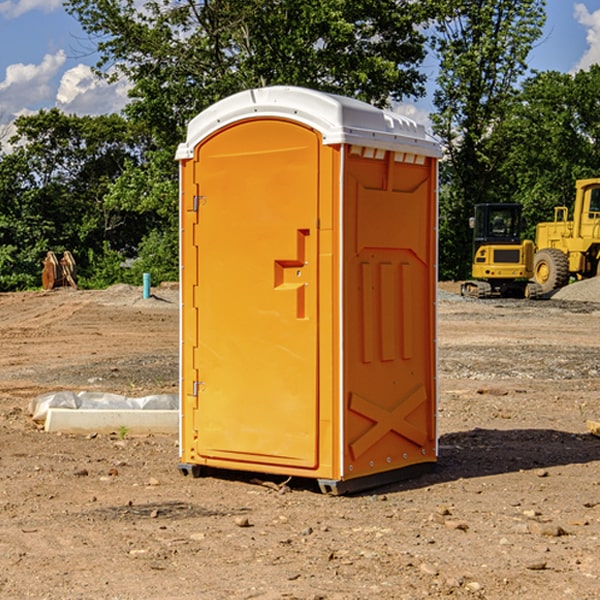 can i customize the exterior of the portable restrooms with my event logo or branding in West Danville